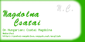 magdolna csatai business card